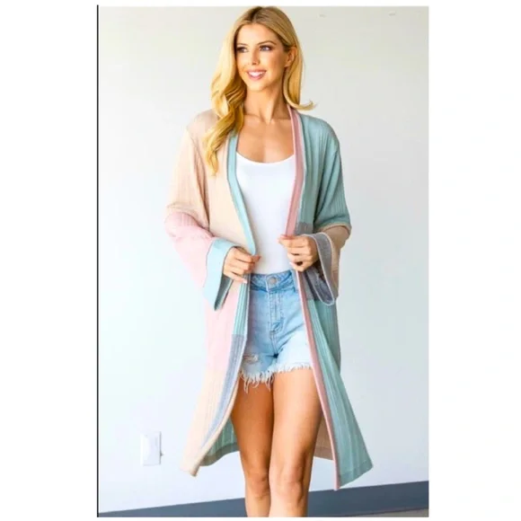 🆕 PLUS+ 💥Colorblock Open Front Cardigan, 
📌💥REG SIZE~ SEE SEP. LISTING>💥 - Picture 5 of 10